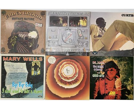 SOUL/FUNK/DISCO/REGGAE - LPs. More hot grooves with these 50 x (almost entirely) LPs. Artists/titles include Curtis Mayfield 