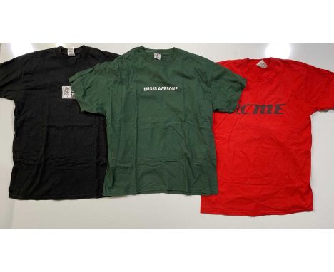 Six t-shirts to inc: original CBGBs c 1980s t-shirt (L), 1990s US 'Galaxy Hut' venue t-shirt (L), Man or Astro Man t-shirt (L