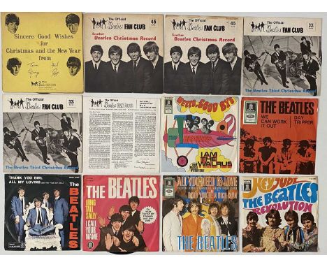 THE BEATLES - CHRISTMAS FLEXIS PLUS OVERSEAS 7". Fab collection of 24 x 7" from The Beatles to include Christmas flexis and o