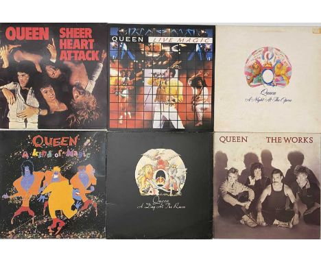 GLAM - LPs. Glamtastic collection of 36 x classic LPs. To include Queen (x7) - A Night At The Opera, The Works, Live Magic, A