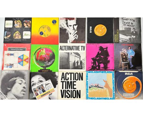 PUNK / WAVE / ROCK - 7" COLLECTION. A top-notch collection of around 69 x 7". Artists/ Titles include Jimi Hendrix - The Sing