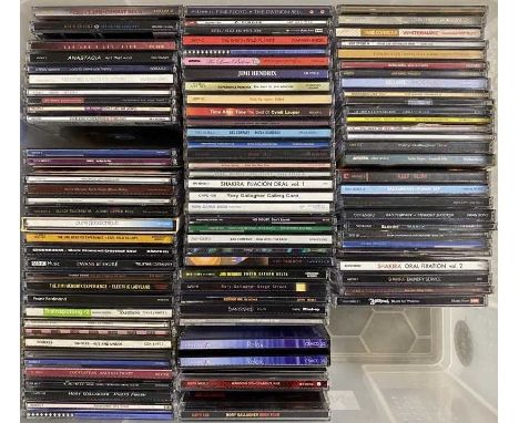 CD COLLECTION. A collection of around 100 x CDs. Artists include Jimi Hendrix, The Clash, Pink Floyd, Britney Spears, Rory Ga
