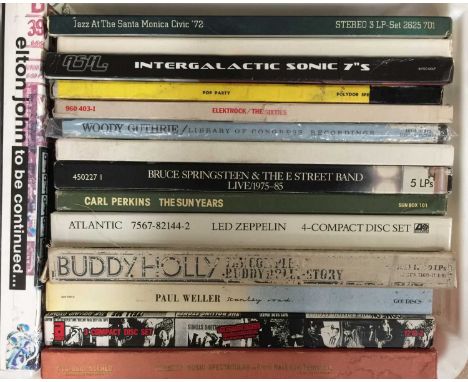 CD / LP BOX SETS. A collection of around 25 x box sets. Artists/ Titles include The Rolling Stones, Elton John, Woody Guthrie