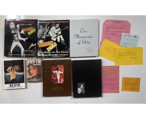 Elvis collectables inc: 'Elvis Portrait Portfolio' by Sean Shaver with original mailing box, 'The Life of Elvis Presley' by S