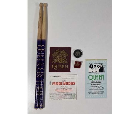 Collection of Queen ephemera to inc: 1979 Dortmund ticket (sellotaped), Freddie Mercury Tribute concert ticket, 2005 Queen To