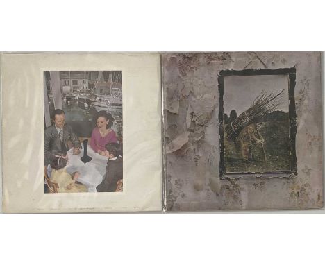 LED ZEPPELIN - 'IV' &amp; PRESENCE LPs (ORIGINAL UK COPIES). Brill bundle of 2 x collectable original UK LPs from Led Zep. Ti