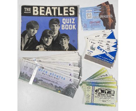 61 complete/unused and untorn tickets for Dire Straits at Woburn Abbey, June 1992. Seven stubs for Bruce Springsteen at Milto