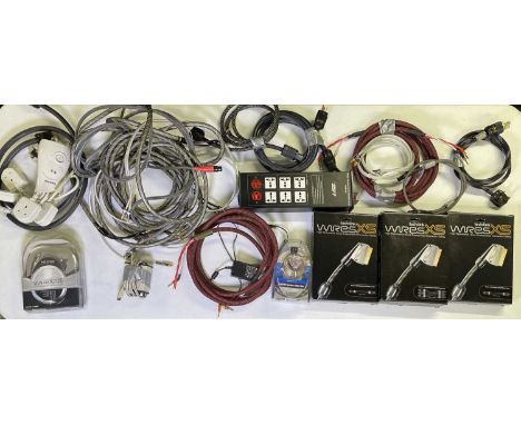 Generous collection of good quality cabling, connectors, power leads etc - audiophile quality. To inc: W Audio W-4800 High En