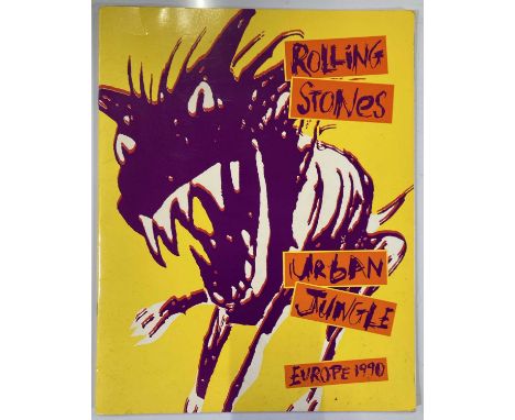 A 1990 'Urban Jungle' tour programme, two Hampden Park ticket stubs, a concert photo coupon, two handbills/flyers (TDK/BudBee