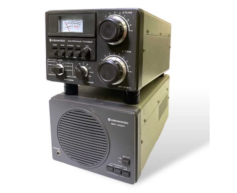 A Kenwood AT230 HF tuner and a Kenwood SP-230 external speaker.