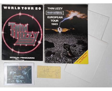 Thin Lizzy signed and concert memorabilia to inc: Cornwall St. Austell concert ticket signed to reverse by Phil Lynott, image