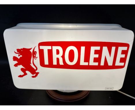 A new old stock plastic petrol pump globe for Trolene.
