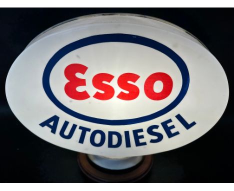 An Esso Autodiesel plastic petrol pump globe.