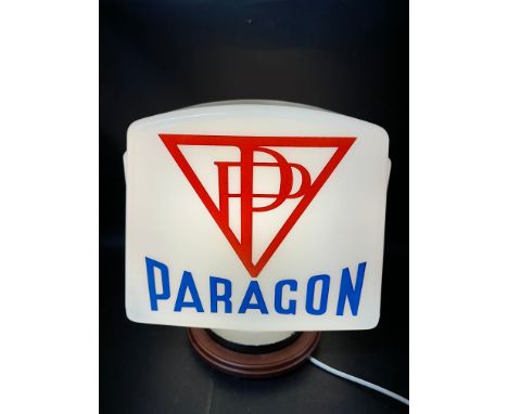 A Paragon glass petrol pump globe, one large chip to base and several smaller, see pics.