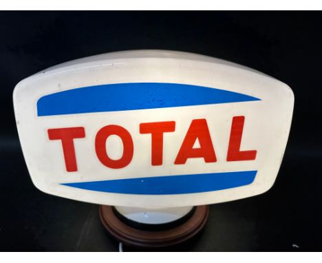 A Total plastic petrol pump globe, damaged see pics.