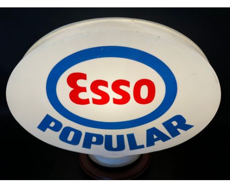 An Esso Popular plastic petrol pump globe.