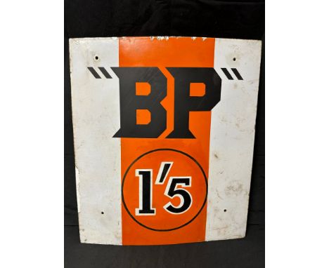 A "BP" 1'5 enamel advertising sign, some professional restoration, see pics, 21 x 24".