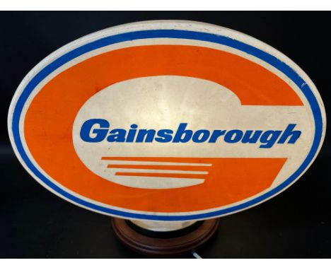 A Gainsborough plastic petrol pump globe, damage to top, bottom and side.