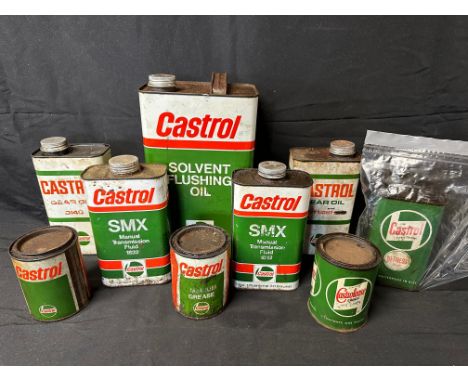 A good selection of Castrol tins (9).