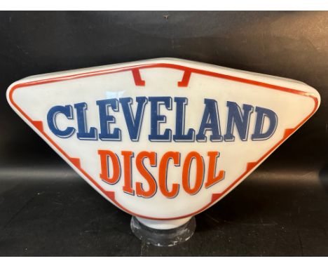 A Cleveland Discol, The Alcohol Blend glass petrol pump globe, minor expected chips/nibbles to base.