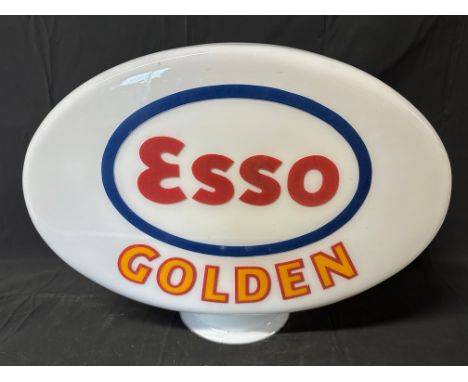 An Esso Golden glass petrol pump globe by Hailware, stamped Property of Esso Petroleum Ltd to inner neck, insignificant nibbl