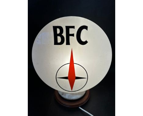 A BFC plastic petrol pump globe, damaged see pics.