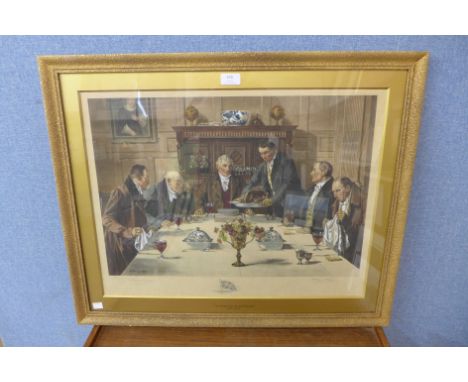 A signed W. Dendy Sadler print, The Roast Beef Of Old England, framed 