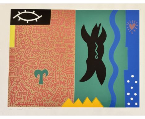 Alistair Mack, Land of Dreams, silkscreen print 1/10, signed and dated 1991 bottom left in pencil, artist details verso, in a