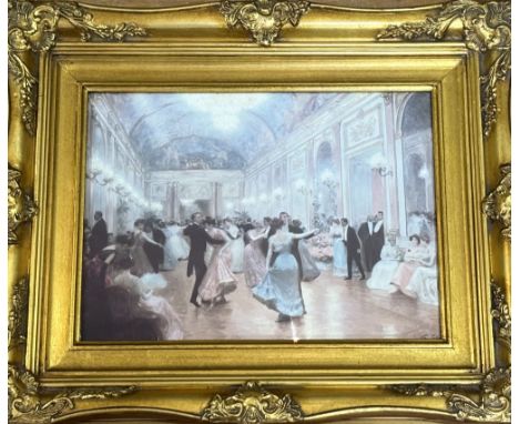 Victor Gilbert, print of The Ball, in a gilt frame. (29cmx39cm)&nbsp;