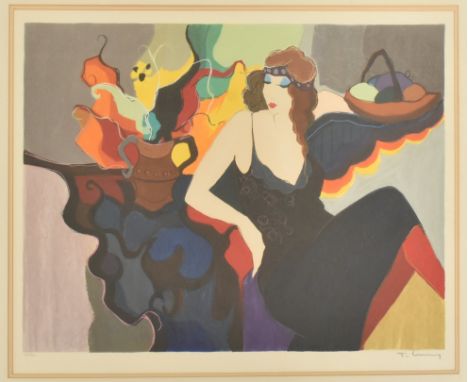 Itzchak Tarkay (Israeli,&nbsp;1935-2012)
Mademoiselle
Serigraph on paper
Limited edition No. 310 / 350
Signed in pencil
Mount