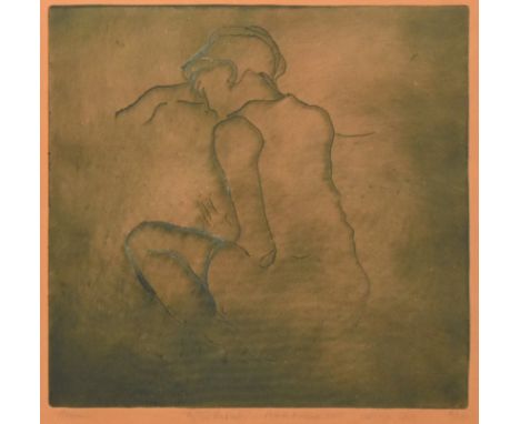 Terence Peter Kubecki Pearce or&nbsp;Terry Kubecki (20th century)
After the Party
Soft Ground Etching on terracotta paper
Lim