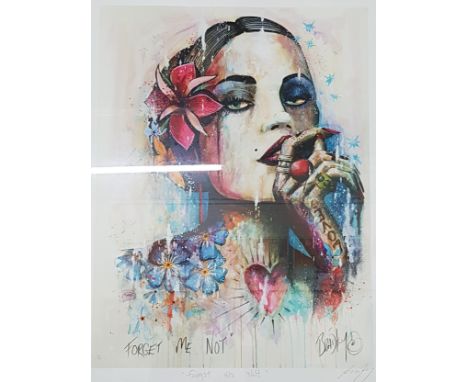 FRAMED AND SIGNED LTD EDITION TERRY BRADLEY PRINT 'FORGET ME NOT'