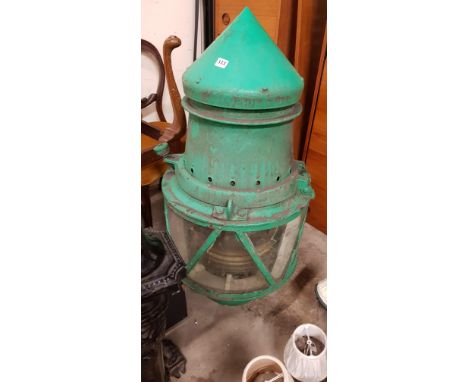 LARGE VINTAGE SHIPS LIGHT (GREEN)