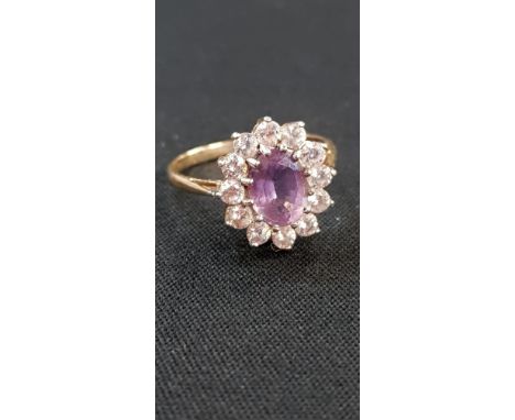 9CT GOLD AMETHYST DRESS RING