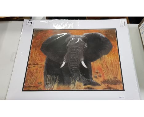 PRINT - ELEPHANT - J HUTTON