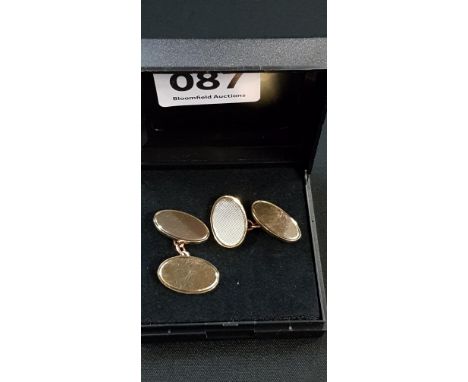 PAIR OF VINTAGE 9CT GOLD CUFFLINKS - 11.5 GRAMS