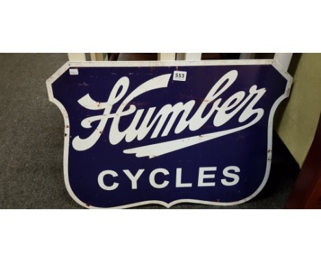 HUNBER CYCLES ENAMEL SIGN