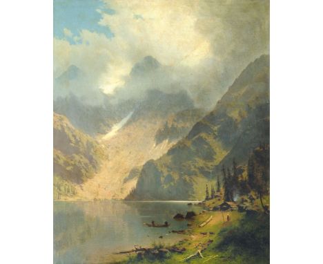 Robert Schultze (Magdeburg 1828 - München 1910). Im Hochgebirge. Öl/Lw. 105 x 87 cm. R. u. sign. R. Schultze.   - Deutscher L