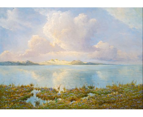 Henry Gundlach (Tarkastad/Südafrika 1884 - Salzhausen 1964). Halligblüte auf Sylt. Öl/Hartfaser. 49,5 x 68,5 cm. R. u. sign. 