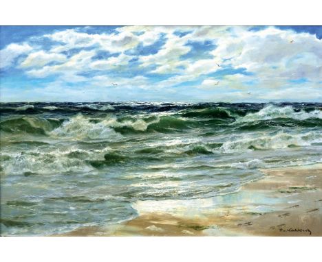 Patrick von Kalckreuth (Kiel 1898 - Starnberg 1970). Brandung. Öl/Lw. 60,5 x 90,5 cm. R. u. sign. P. v. Kalckreuth.   - Deuts