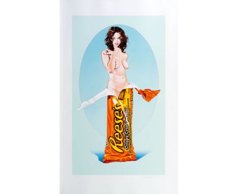 Mel Ramos (Sacramento/Kalifornien 1935 - Oakland 2018). Reese's. Farbsiebdruck. 114 x 70 cm. R. u. mit Bleistift sign. Mel Ra