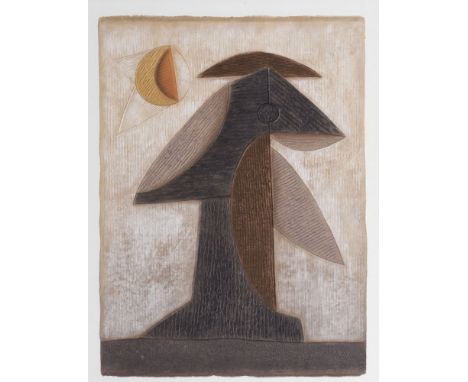 Ha Bik Chuen (Xinhui 1925 - Hong Kong 2009). Im Sternenlicht - By the Starlight. 1993. Collagraphie. 80 x 60 cm. R. u. sign. 