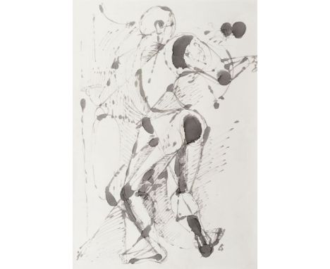 Karl Kluth (Halle/Saale 1898 - Hamburg 1972). Modell. 1960. Feder- und Pinselzeichnung. 71,5 x 49,5 cm. R. u. monogr. und dat