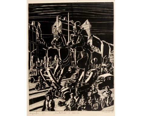 Edward Dwurnik (Radzymin 1943 - Warschau 2018). Condottiere - Kondotier I. 1970. Lithographie. 58 x 45 cm. R. u. mit Bleistif