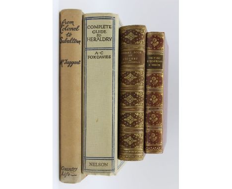 Ranjitsinhji, K.S. "The Jubilee book of Cricket", William Blackwood publisher 1898, leather bound, together with Atkinson, Re
