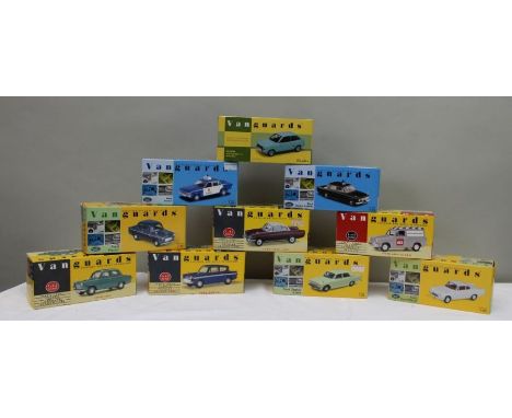 VANGUARD DIE CAST VEHICLES boxed and mint 1.43 scale,  including Police, Post Office vehicles  &amp; saloons various (10)