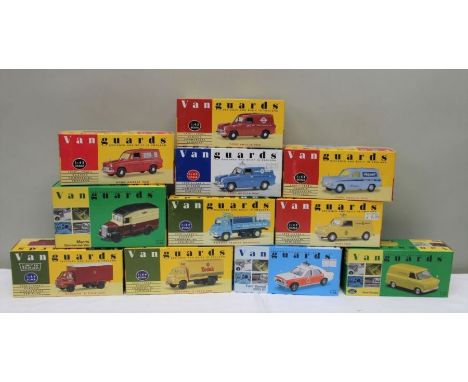 VANGUARD DIE CAST VEHICLES boxed and mint 1.43 scale,  including vans &amp; trucks in various liveries(10)