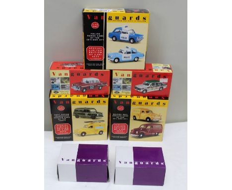 VANGUARD DIE CAST VEHICLES boxed and mint 1.43 scale,  including Police, Post Office vehicles  &amp; saloons various (10)