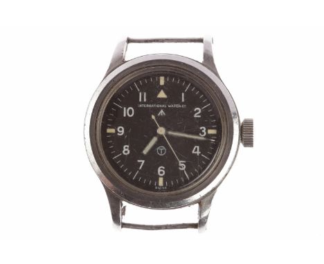 GENTLEMAN'S INTERNATIONAL WATCH CO. MILITARY ISSUE STAINLESS STEEL MANUAL WIND WRIST WATCH mark XI, calibre 89 movement, seri
