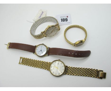 Trebex; A Vintage 9ct Gold Cased Gent's Wristwatch, the signed dial with Arabic numerals and seconds subsidiary dial, within 